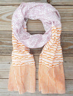 Paisley & Stripe Scarf - Qu!rk Boutique