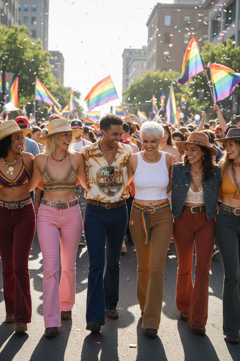 Portland Pride Group - Corduroy Flare Pants in Multiple Colors