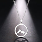 Stainless Steel Gold or Silver Mountain Bliss Necklace - Qu!rk Boutique