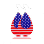 Red, White and Blue, American Flag Drop Earrings - Qu!rk Boutique