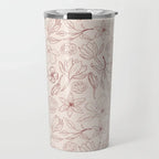 Burgundy Magnolia Travel Mug - Qu!rk Boutique