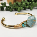 Gemstone Wire-Wrapped Bracelet - Qu!rk Boutique