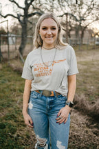 Raisin' Hell Bull Skull Graphic Tee - Qu!rk Boutique