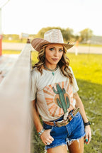 Retro Cactus Graphic Tee - Qu!rk Boutique