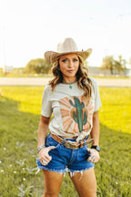 Retro Cactus Graphic Tee - Qu!rk Boutique