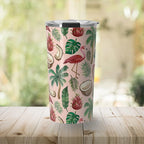 Flamingo and Coconut Travel Mug - Qu!rk Boutique