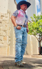 Baha Ranch Retro Pop Western Trail Ride Polo Shirt - Qu!rk Boutique
