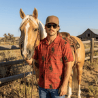 Baha Ranch Brown Saddle Up Western Hawaiian Shirt Made in America - Qu!rk Boutique