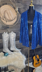 Blazing Boots - Blue or Silver - Cowgirl Sparkle Holiday Western - Qu!rk Boutique
