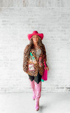 Baha Ranch Retro Pop Western Wild West Leopard Blazer - Qu!rk Boutique