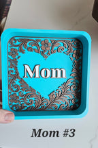 Baha Ranch 3d Print Western Longhorn Cowboy Cowgirl Accessory Tooled Tray - Qu!rk Boutique