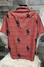 Baha Ranch Brown Saddle Up Western Hawaiian Shirt Made in America - Qu!rk Boutique