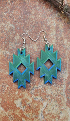 3D Print Southwestern Aztec Boho Earrings Choice of Colors Made in America - Qu!rk Boutique