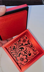 Baha Ranch 3D Tooled Gift Box - choice of colors and sizes - Qu!rk Boutique