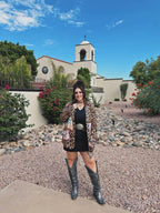 Baha Ranch Retro Pop Western Wild West Leopard Blazer - Qu!rk Boutique