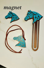 Baha Ranch Year of the Horse Tooled 3d Print Bookmark Keychain Hatpin Magnet Purse Charm Made in America - Qu!rk Boutique