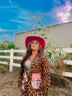 Baha Ranch Retro Pop Western Wild West Leopard Blazer - Qu!rk Boutique