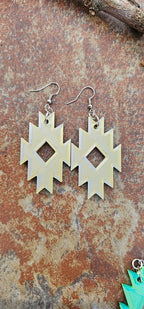 3D Print Southwestern Aztec Boho Earrings Choice of Colors Made in America - Qu!rk Boutique