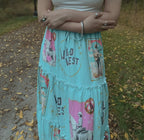 Baha Ranch Retro Pop Western Prairie Maxi Skirt - Qu!rk Boutique