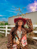 Baha Ranch Retro Pop Western Wild West Leopard Blazer - Qu!rk Boutique