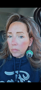 Baha Ranch 3D Print Silver Silk western Earrings Choice of styles Made in America - Qu!rk Boutique
