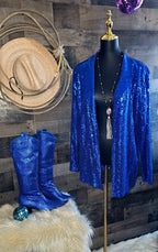 Blazing Boots - Blue or Silver - Cowgirl Sparkle Holiday Western - Qu!rk Boutique