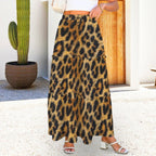 Baha Ranch Retro Pop Western Leopard Print Maxi Prairie Skirt - Qu!rk Boutique