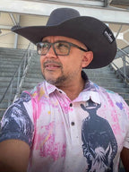 Baha Ranch Retro Pop Western Trail Ride Polo Shirt - Qu!rk Boutique