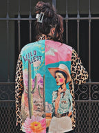 Baha Ranch Retro Pop Western Wild West Leopard Blazer - Qu!rk Boutique
