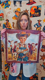 Vintage Cowboy Pillow Case Made in America - Qu!rk Boutique