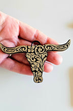 3d Print Tooled Longhorn Keychain or Purse Charm Ornament - Made in America - choice of colors - Qu!rk Boutique