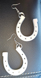 Baha Ranch 3D Print Silver Silk western Earrings Choice of styles Made in America - Qu!rk Boutique