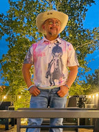 Baha Ranch Retro Pop Western Trail Ride Polo Shirt - Qu!rk Boutique