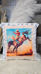 Baha Ranch Stamped Rodeo 2 Velvety Soft Pillow Case Made in America - Qu!rk Boutique