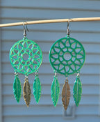 3D Print Dreamcatcher Boho Earrings Made in America - Qu!rk Boutique