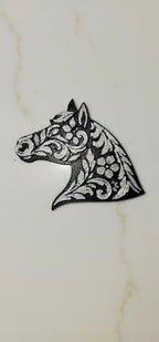 Baha Ranch Year of the Horse Tooled 3d Print Bookmark Keychain Hatpin Magnet Purse Charm Made in America - Qu!rk Boutique