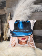 Baha Ranch Cowgirl Blonde Velvety Soft Throw Pillow Case Made in America - Qu!rk Boutique