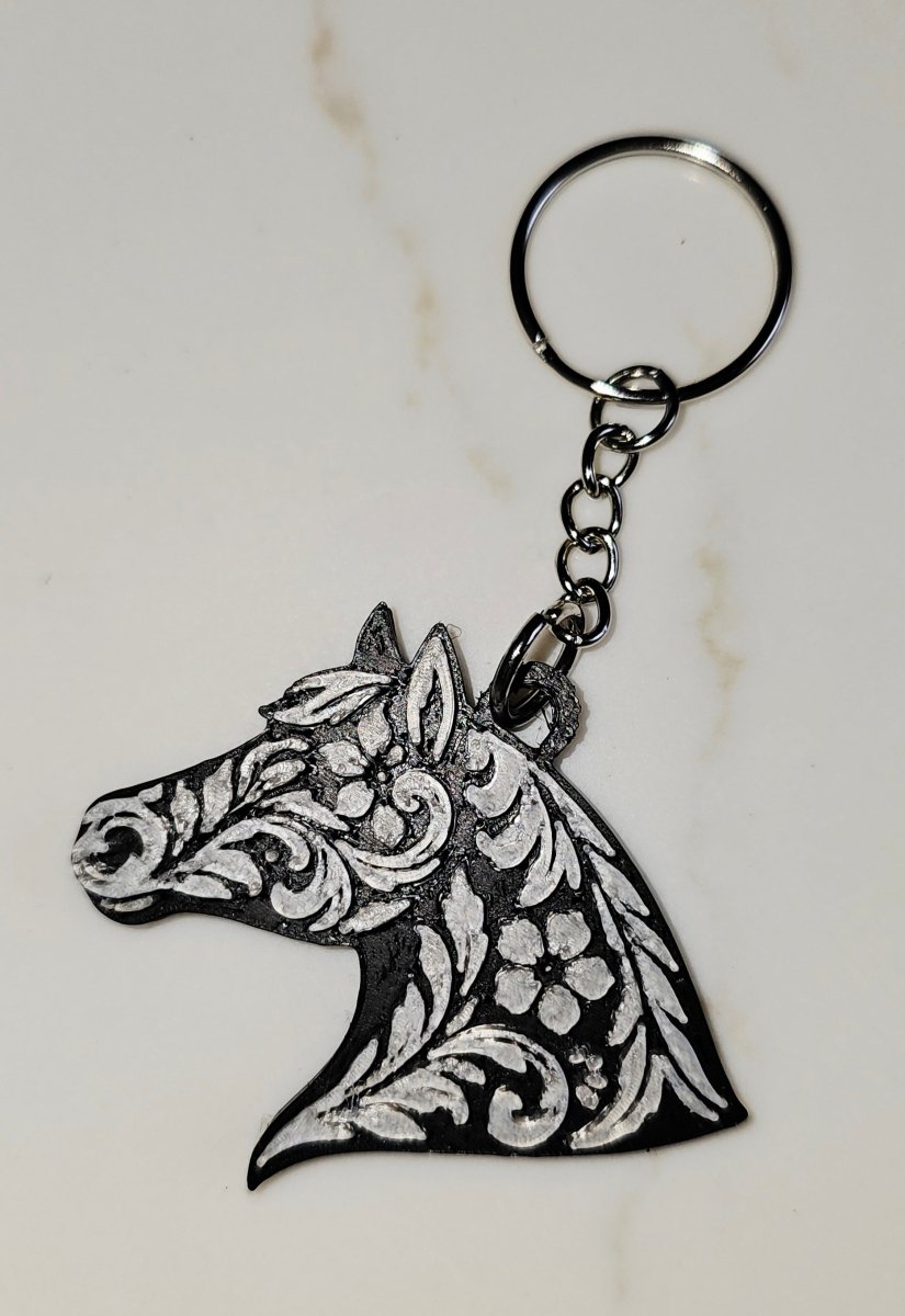 Baha Ranch Year of the Horse Tooled 3d Print Bookmark Keychain Hatpin Magnet Purse Charm Made in America - Qu!rk Boutique