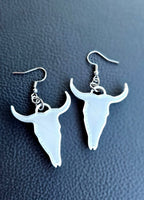 Baha Ranch 3D Print Silver Silk western Earrings Choice of styles Made in America - Qu!rk Boutique