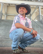 Baha Ranch Retro Pop Western Trail Ride Polo Shirt - Qu!rk Boutique
