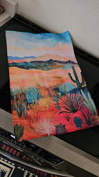 Desert Dreaming Set of 4 Kitchen Dish Towels Made in America - Qu!rk Boutique