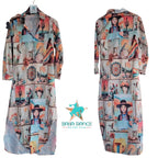 Colores de Mexico Pictures of the Southwest Button-Up Long Sleeve Shirt Dress Duster - Qu!rk Boutique