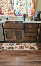 Baha Ranch Vintage Cowboy Collage Rug Runner Indoor 60" x 22" Made in America - Qu!rk Boutique