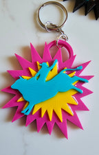 3d Printed Keychains Western Rodeo Bullrider Cowboy The Last Roundup