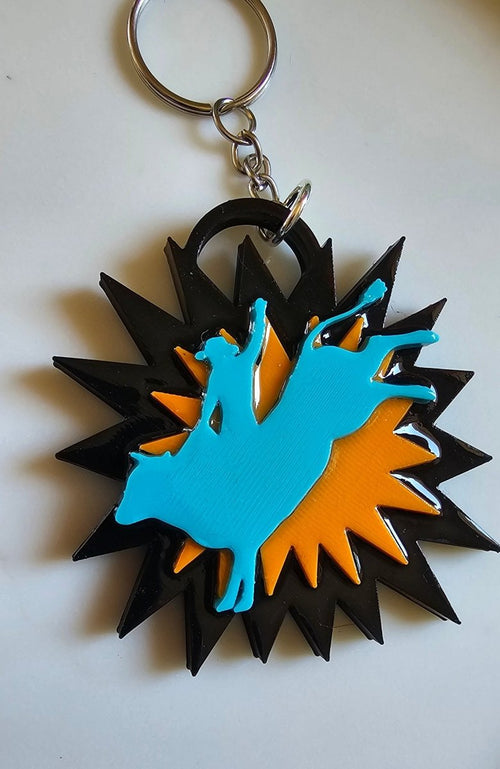3d Printed Keychains Western Rodeo Bullrider Cowboy The Last Roundup - Qu!rk Boutique