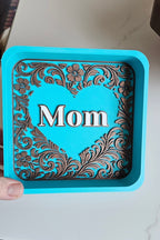 Baha Ranch 3d Print Western Longhorn Cowboy Cowgirl Accessory Tooled Tray - Qu!rk Boutique