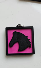 3D Print Picture Necklace on Deerskin Leather Western Cowboy Horse Hat Boot Made in America - Qu!rk Boutique