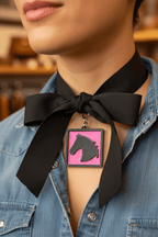 3D Print Picture Necklace on Deerskin Leather Western Cowboy Horse Hat Boot Made in America - Qu!rk Boutique
