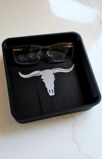 Baha Ranch 3d Print Western Longhorn Cowboy Cowgirl Accessory Tooled Tray - Qu!rk Boutique
