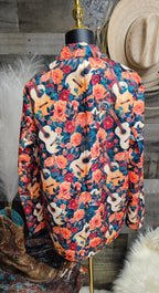 Baha Ranch Colores De Mexico Roses & Guitars Floral Blazer - Qu!rk Boutique